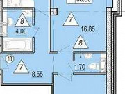 2-комнатная квартира, 58 м², 8/9 эт. Волгоград