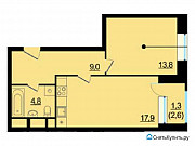 1-комнатная квартира, 46 м², 13/23 эт. Москва