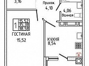 1-комнатная квартира, 38 м², 18/18 эт. Ставрополь