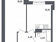 1-комнатная квартира, 39 м², 2/23 эт. Москва