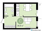 1-комнатная квартира, 31 м², 3/10 эт. Тюмень