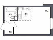 1-комнатная квартира, 28 м², 5/23 эт. Москва