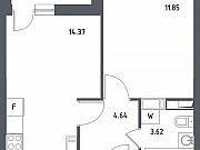 1-комнатная квартира, 35 м², 13/17 эт. Октябрьский