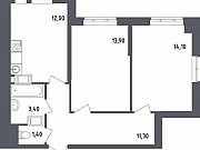 2-комнатная квартира, 56 м², 19/23 эт. Москва