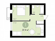 1-комнатная квартира, 37 м², 4/9 эт. Новосибирск