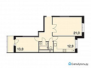 2-комнатная квартира, 59 м², 4/18 эт. Москва