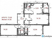 3-комнатная квартира, 73 м², 6/26 эт. Санкт-Петербург