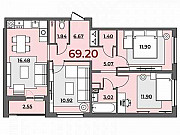 3-комнатная квартира, 71 м², 6/10 эт. Тюмень
