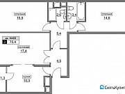 3-комнатная квартира, 75 м², 9/20 эт. Москва