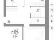 2-комнатная квартира, 66 м², 1/3 эт. Ярославль