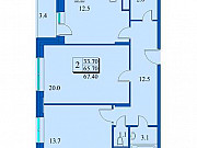 2-комнатная квартира, 67 м², 7/7 эт. Москва