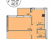 2-комнатная квартира, 46 м², 3/4 эт. Краснодар