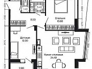 2-комнатная квартира, 64 м², 4/12 эт. Ярославль