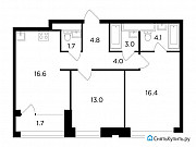 2-комнатная квартира, 65 м², 17/20 эт. Москва