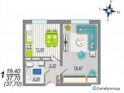 1-комнатная квартира, 38 м², 1/17 эт. Воронеж