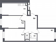 3-комнатная квартира, 76 м², 2/23 эт. Москва