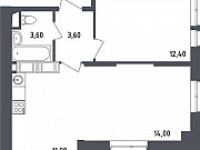 2-комнатная квартира, 45 м², 17/22 эт. Москва