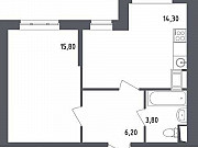 1-комнатная квартира, 40 м², 3/23 эт. Москва